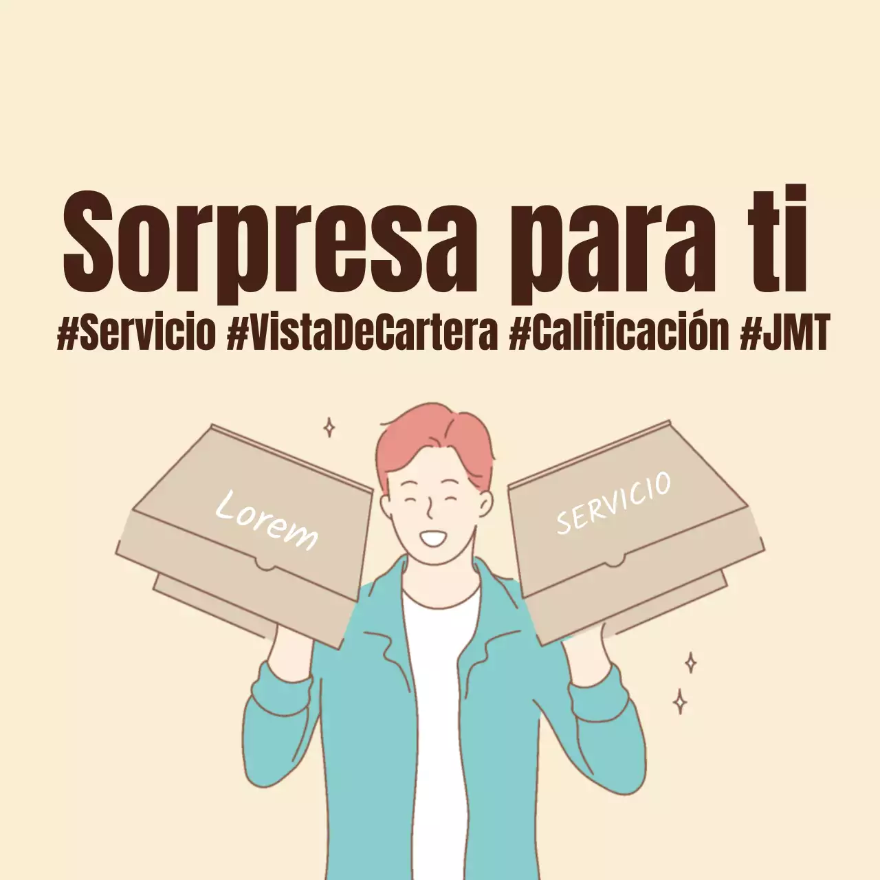 Pegatinas del servicio de entrega