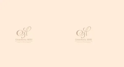 Gioielleria con logo semplice beige