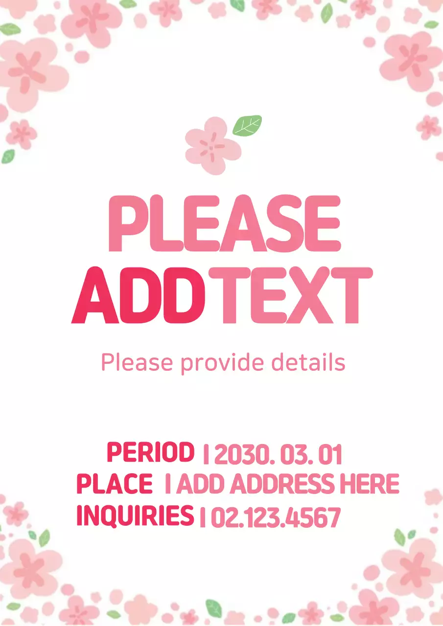 Pink Floral Event Invitation Poster