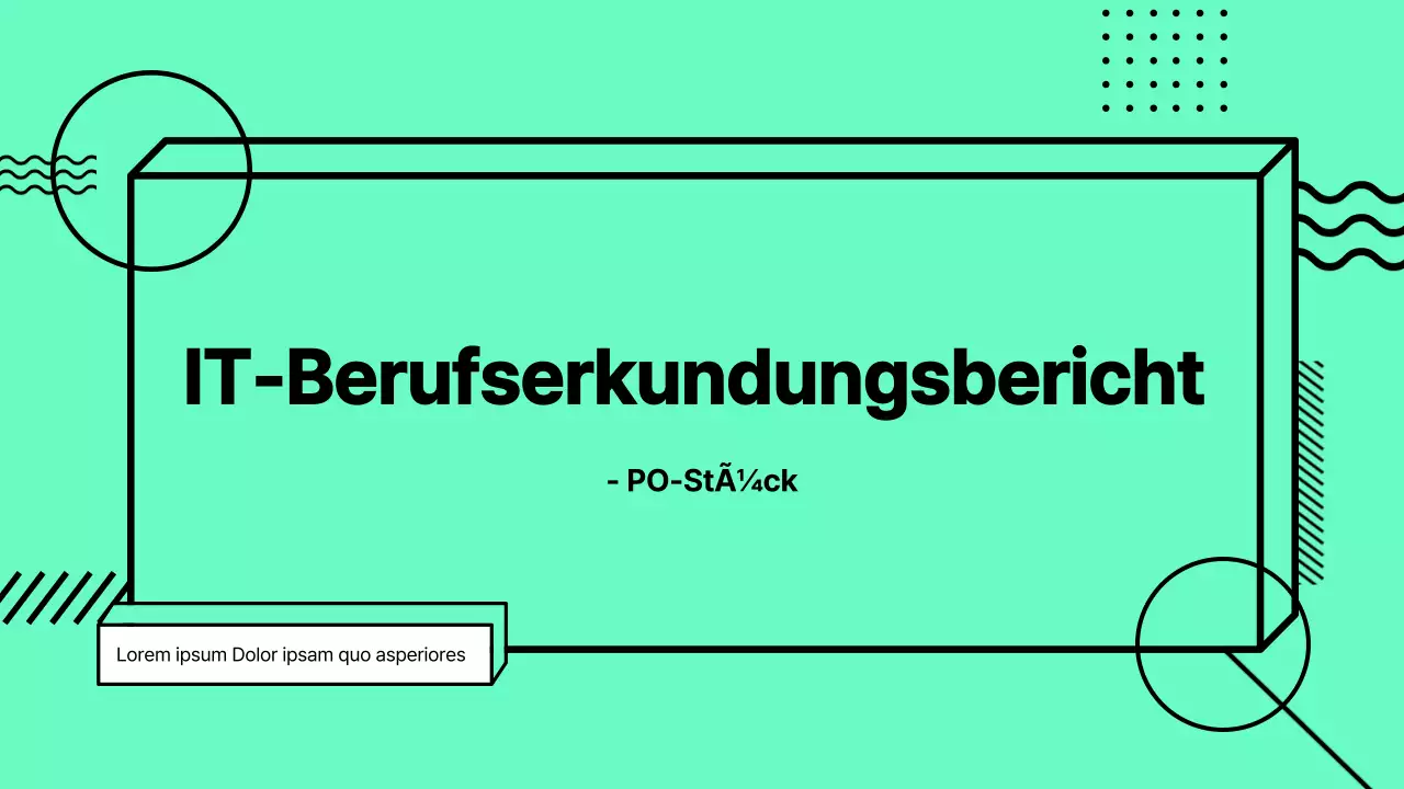 Bunte, umrandete Berichte zur Berufserkundung