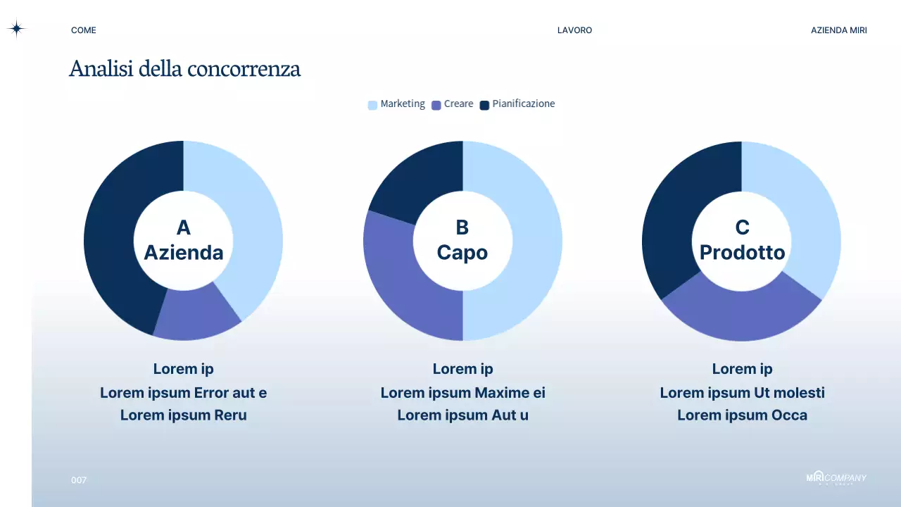 Proposta di PT aziendale moderno in blu navy