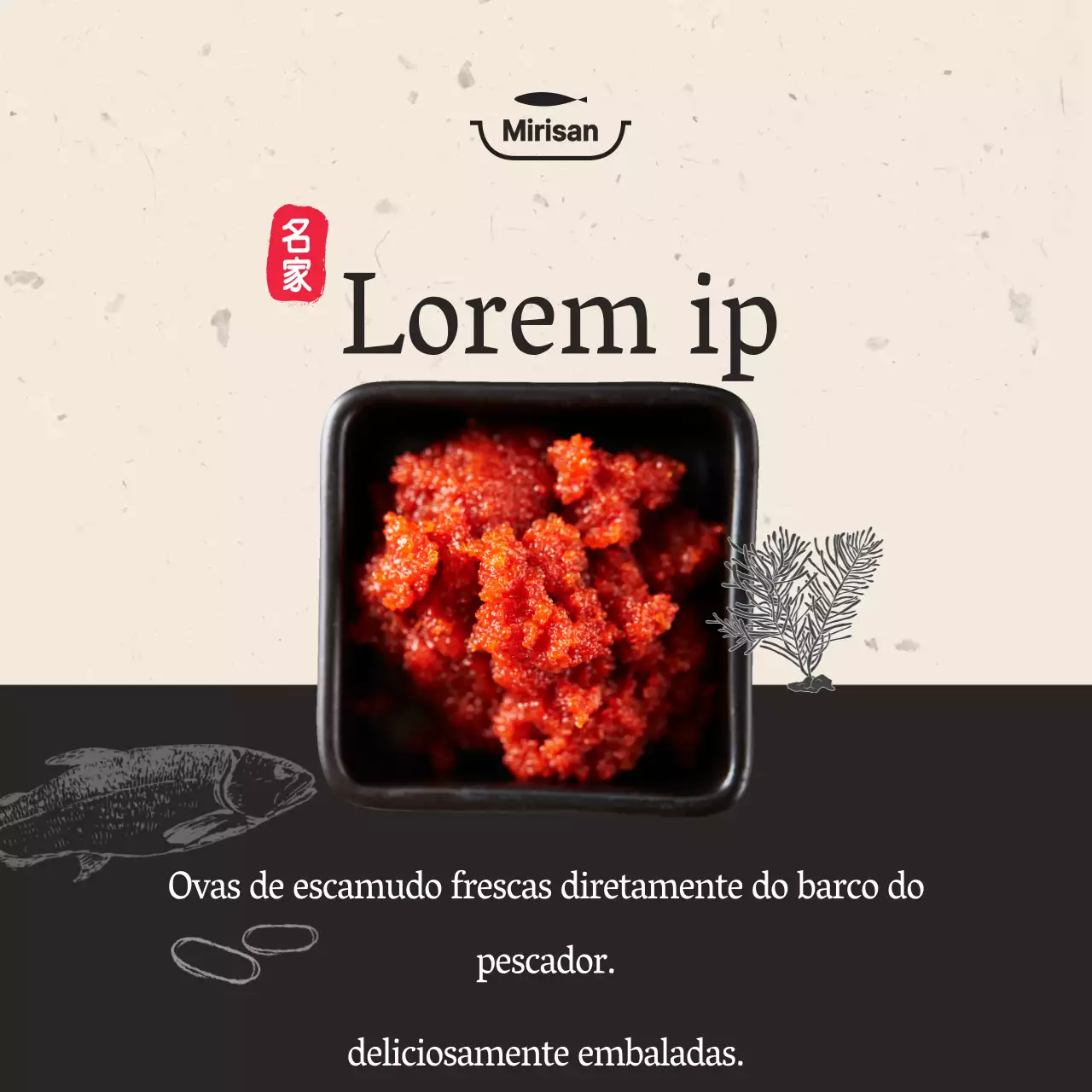 Autocolante do círculo de ovas de bacalhau