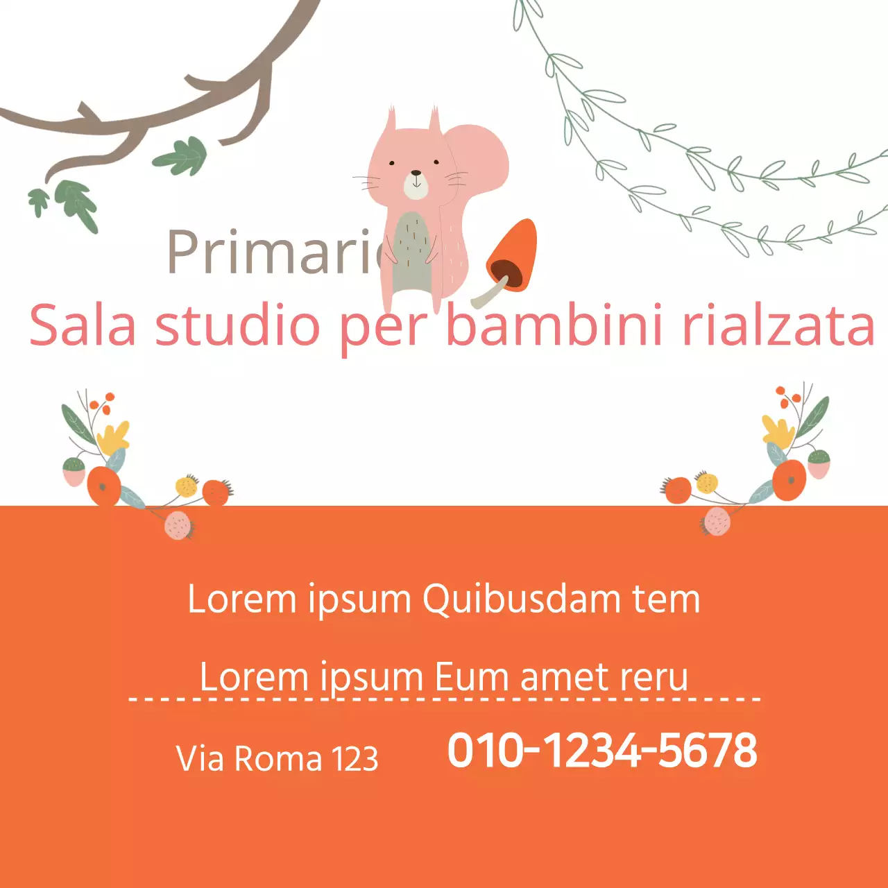 Sala studio per bambini rialzata