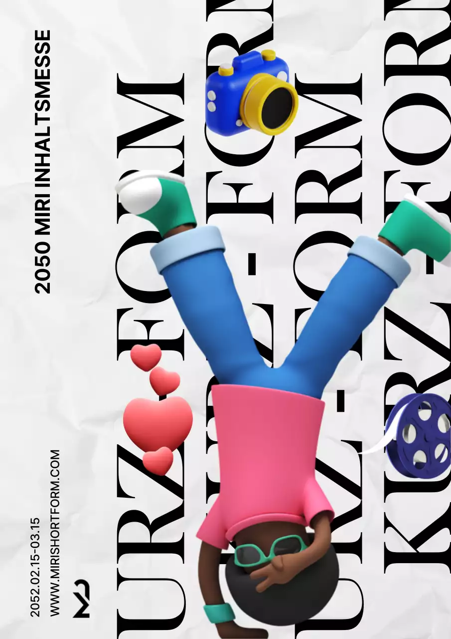 Wettbewerb in Kurzform mit 3D-Figuren in Weiß und Schwarz