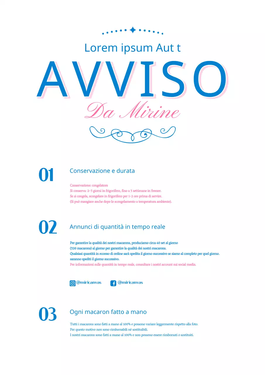 Simpatico design della guida del caffè Macaron in rosa e blu