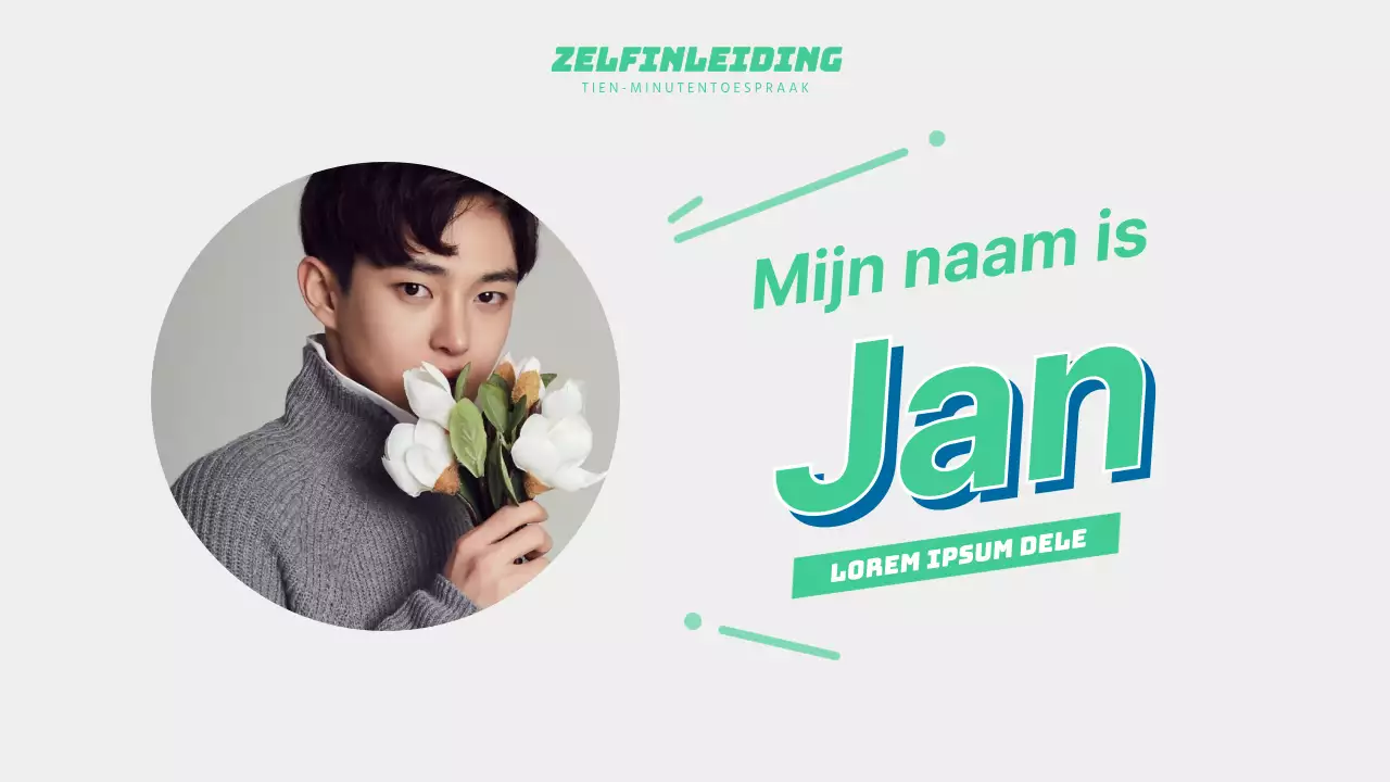 10 minuten toespraak door Chulwoong Kim