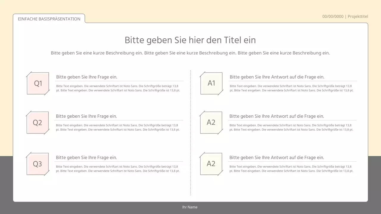 Einfaches, einfaches Präsentationskit in Pastellfarben und Weiß