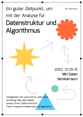 Ein Crashkurs in Algorithmen mit einfachen weißen Formen und Pfeilen