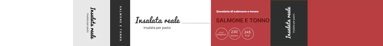 Etichetta informativa sull'insalata rossa pulita