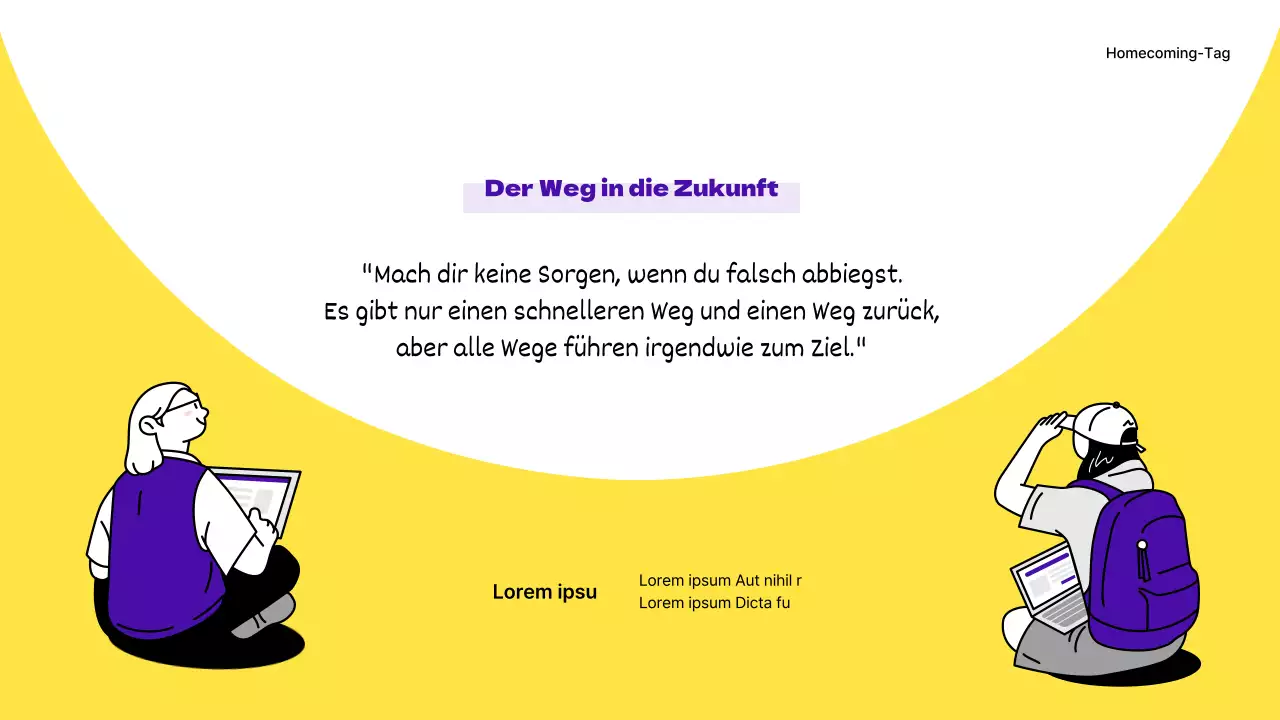 Gelbe und violette Sonderangebote für Schulabgänger