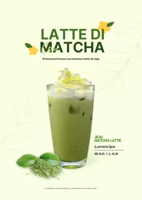 Poster del menu del caffè Lime Green Cafe