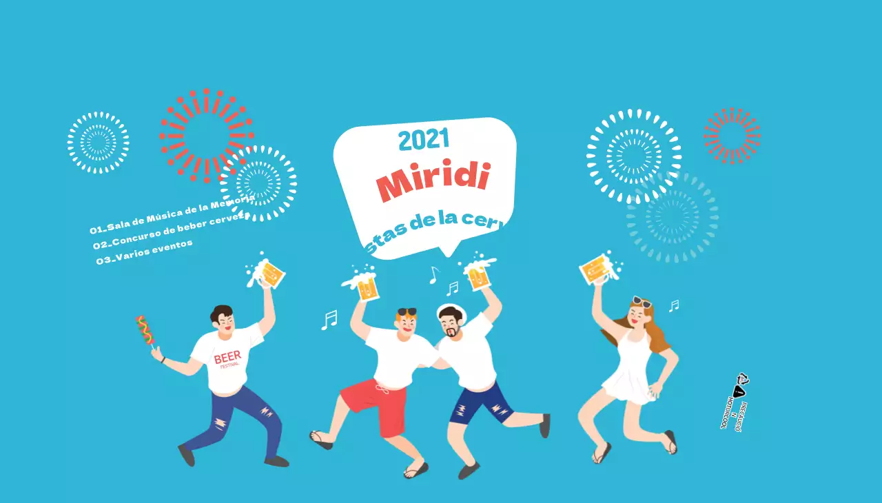 Promoción de la Fiesta de la Cerveza Blue Illustration