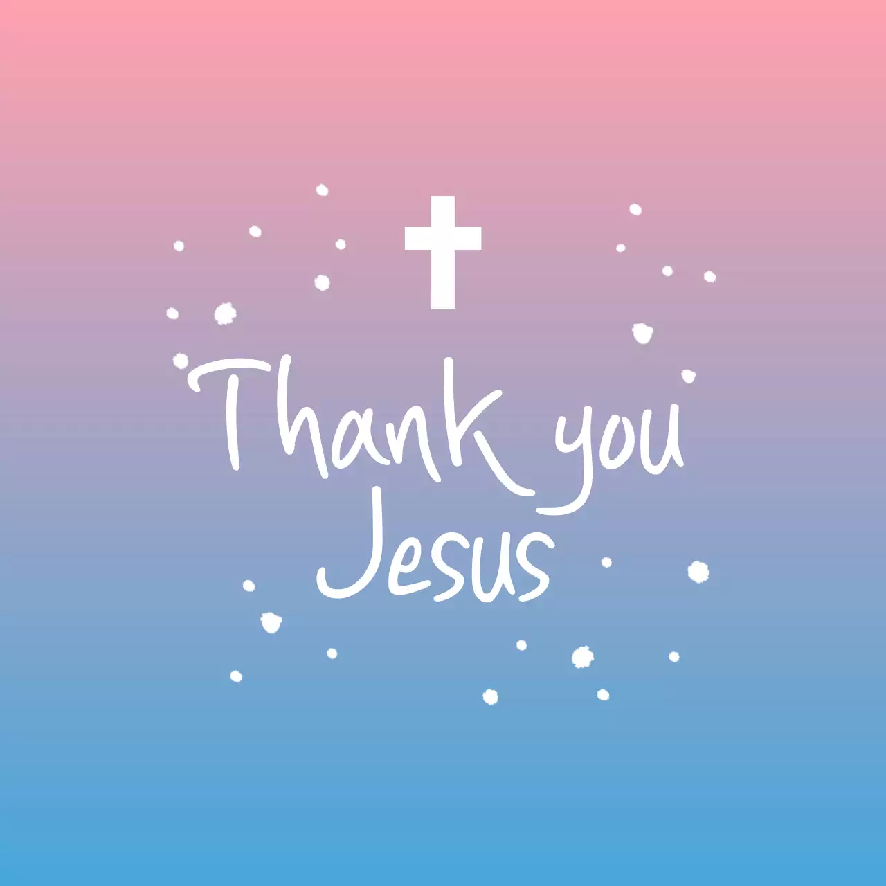 パステルカラーのグラデーションイースター教会の円形ステッカー