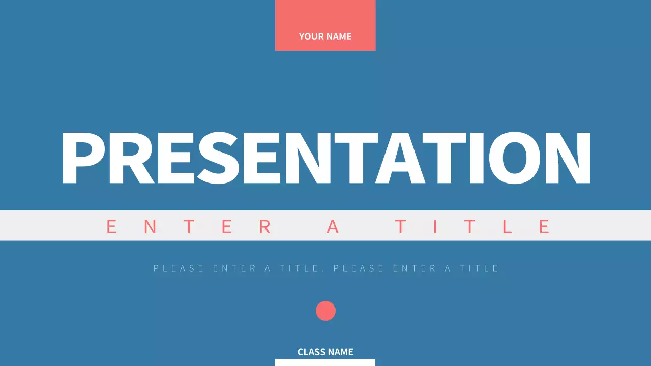 青 モダン プラン プレゼンテーション