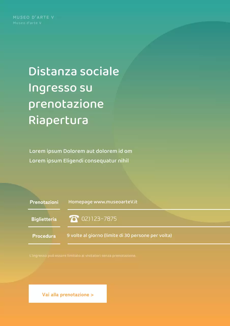 Pre-prenotazione e promozione di un semplice founder meetup a gradiente verde e marrone