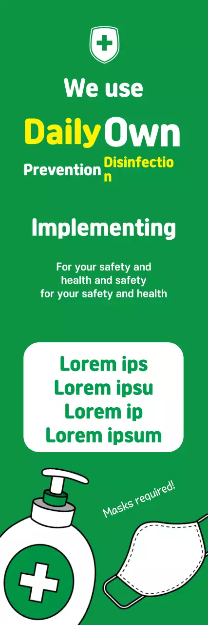 Banner de promoção de saúde limpa e verde