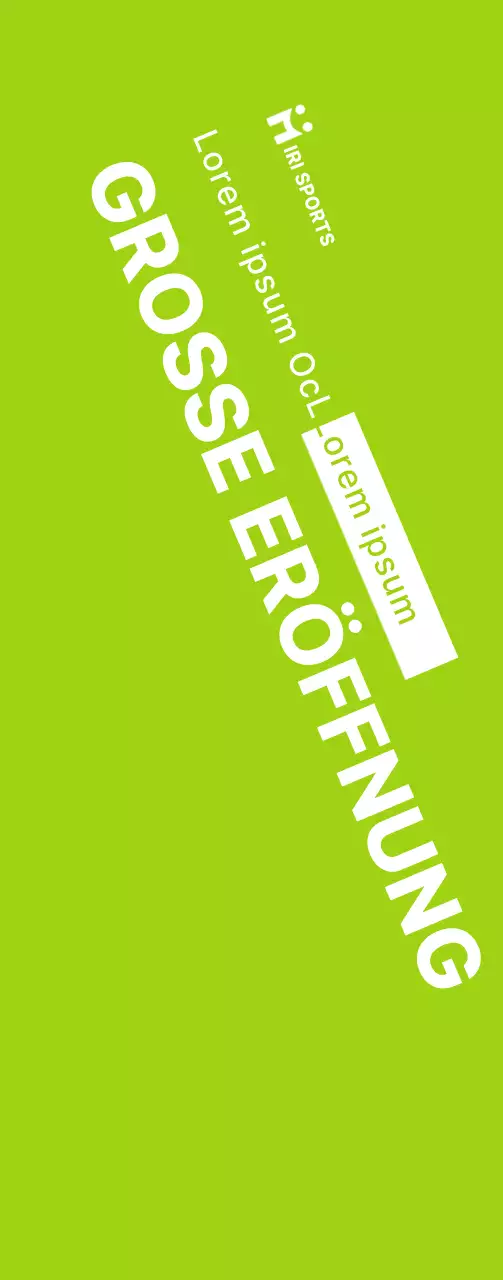 Ein klares Konzept in Weiß und Limonengrün für die Ankündigung und Bewerbung von Open-Sale-Veranstaltungen für Sportbekleidung.