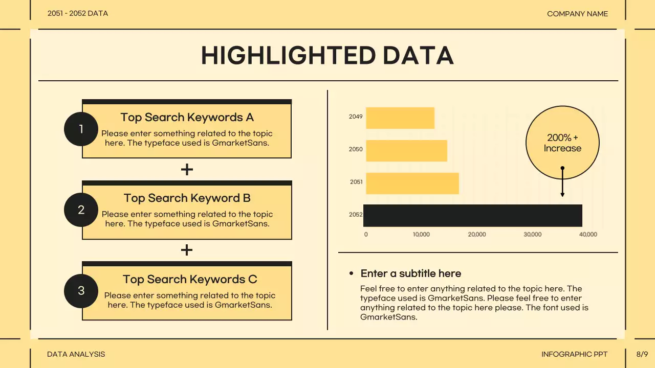 베이지 모던 데이터 프레젠테이션