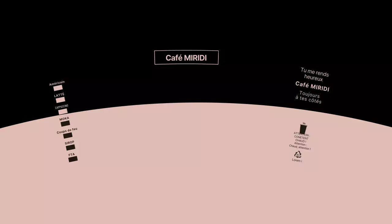 Black Pink Neat Symbols Cafe