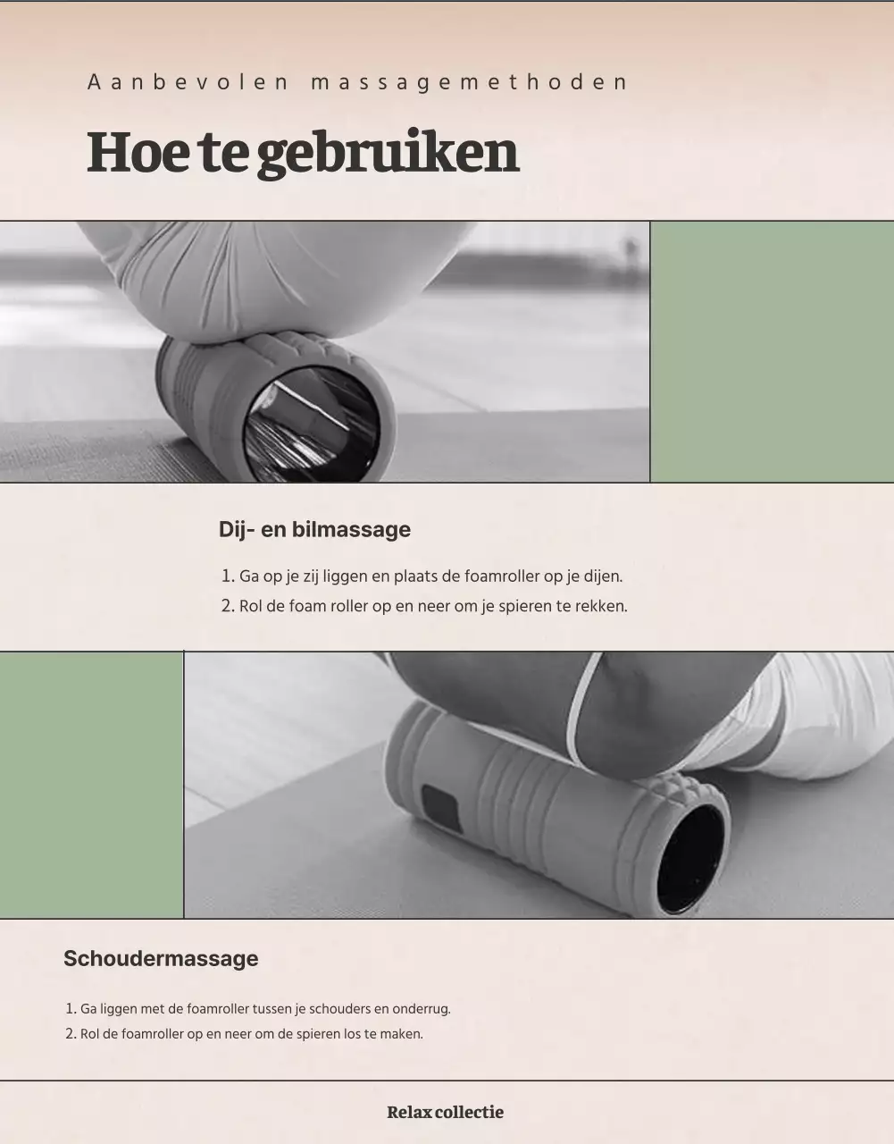 Meer informatie over deze kalmerende, lichtgroene en oranje schuimroller