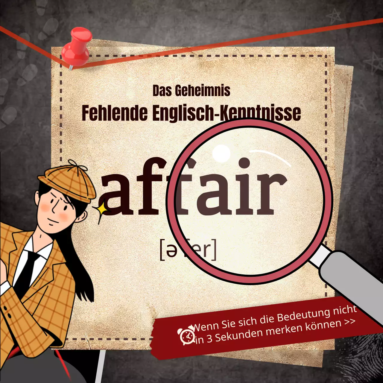 Englischsprachige Schulereignisvorlage wie ein dunkles Ereignisjournal