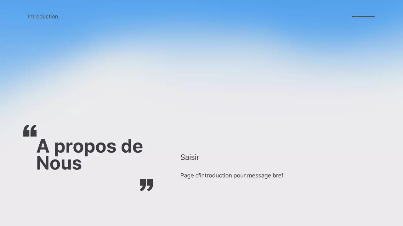 Présentation d'un dégradé flou