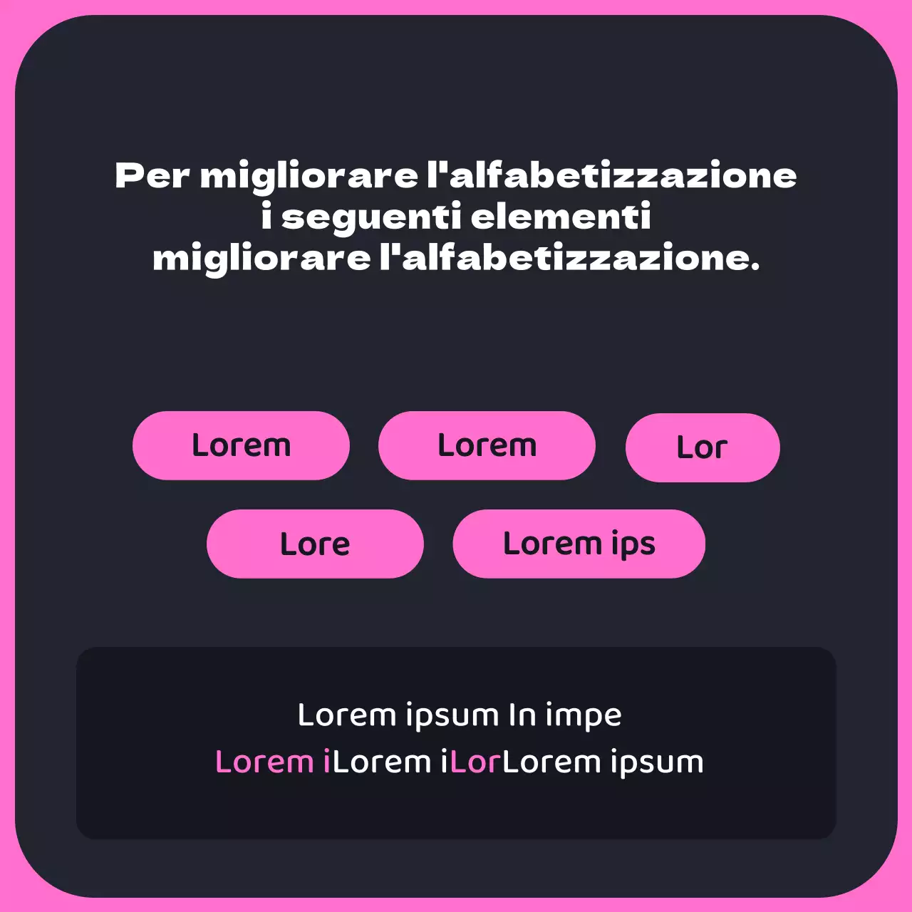 Nero e rosa che studia la promozione della formazione all'alfabetizzazione in 3D