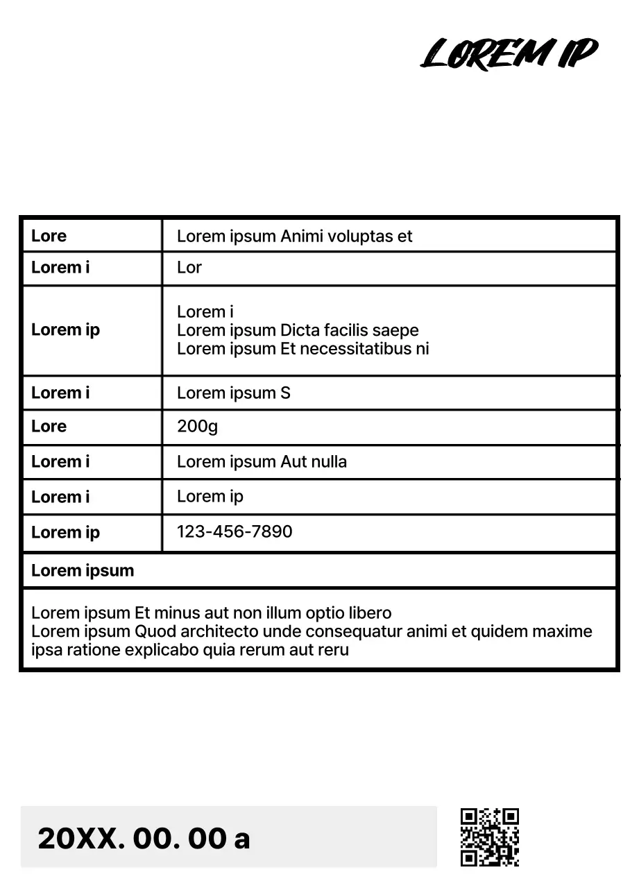 Diseño con descripciones de alubias acentuadas con texto manuscrito negro y rugoso