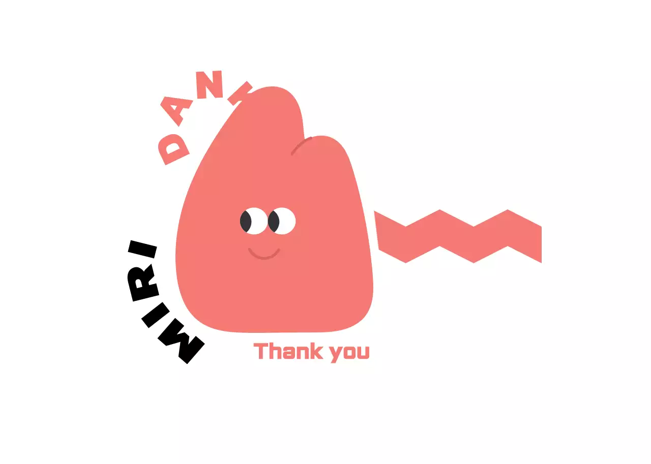 Customer appreciation stickers with cute yellow and pink illustrated characters