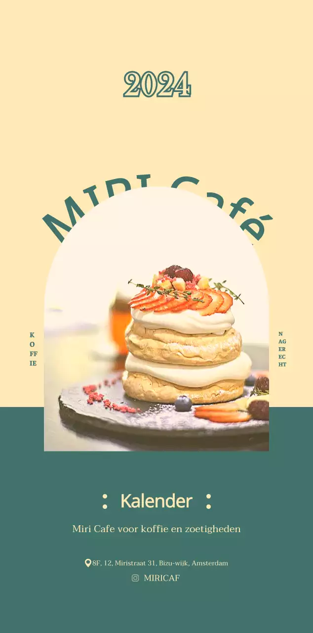 Cafékalender met aanbevelingen voor drankjes van de maand