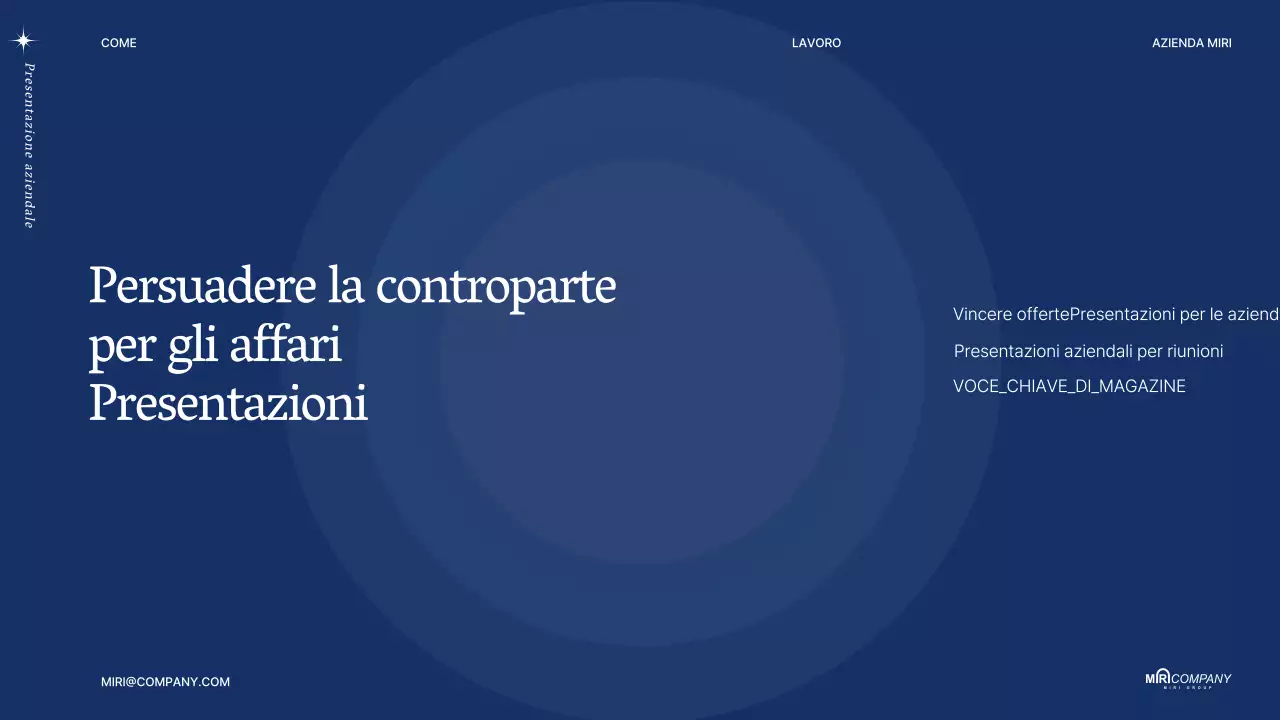 Proposta di PT aziendale moderno in blu navy