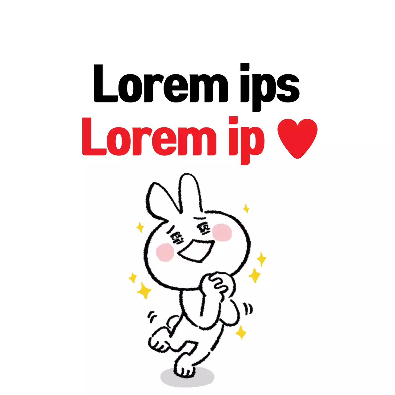 Red Comic Love Sticker Banner