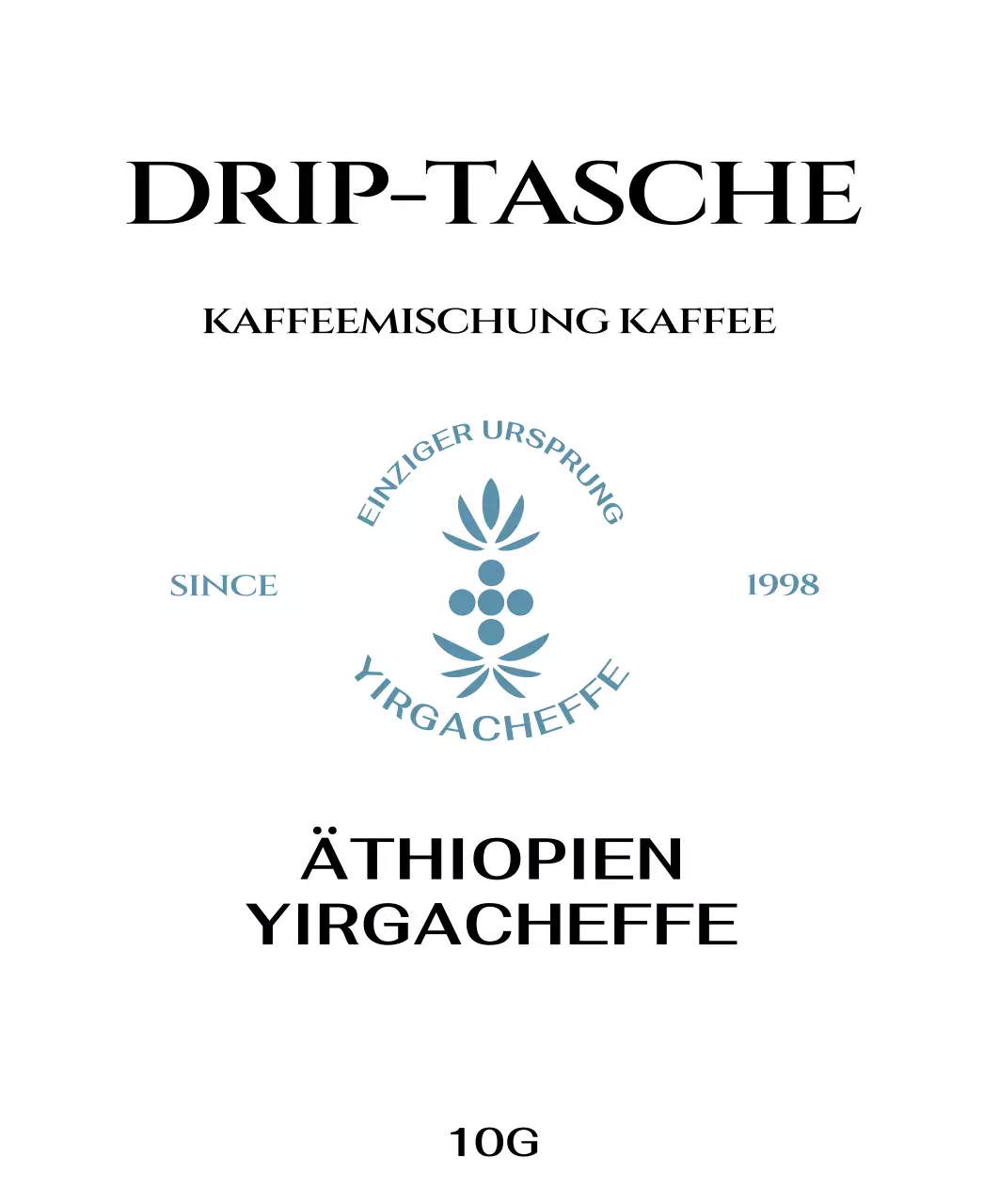 Beutel mit Kaffeelogo in Beige