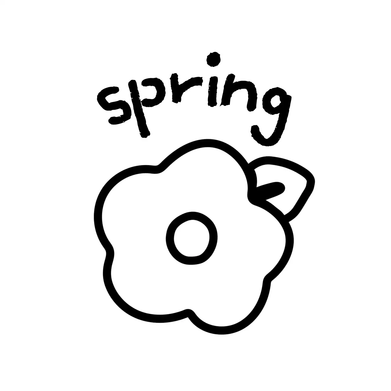 Simple black line illustration of various objects and animals