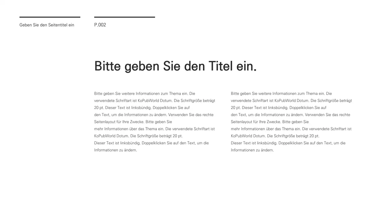 Eine schicke Präsentation