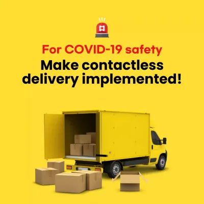 Yellow Modern Delivery Announcement Instagram Post