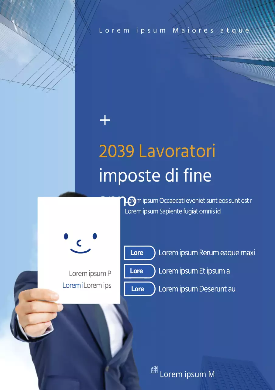 Promuovere e guidare una conferenza d'affari ordinata con una persona in abito blu.