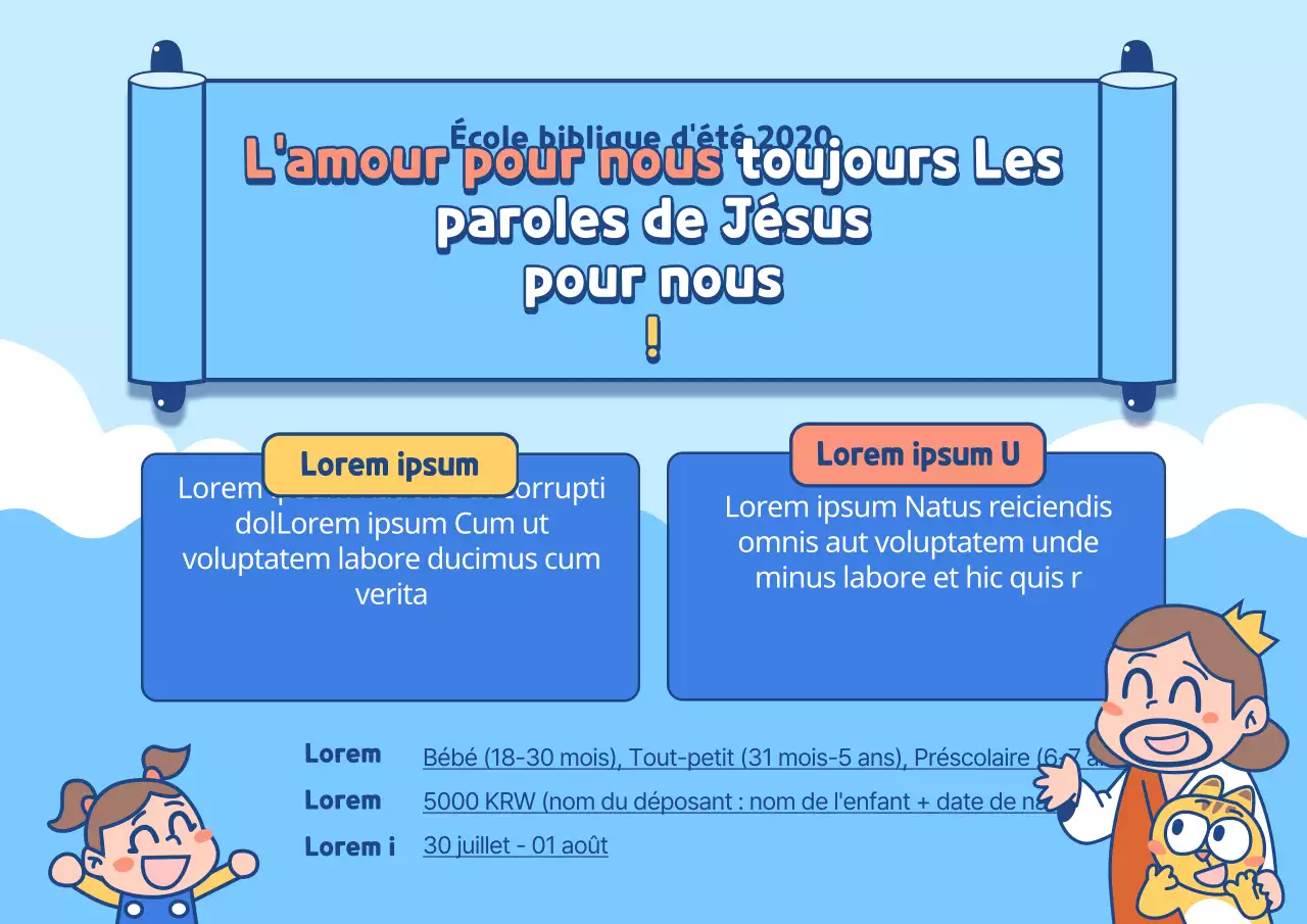 Cours biblique d'été en ligne