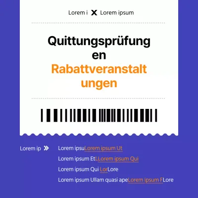 Ankündigung einer Rabattaktion für eine grundlegende blau-weiße Überprüfung