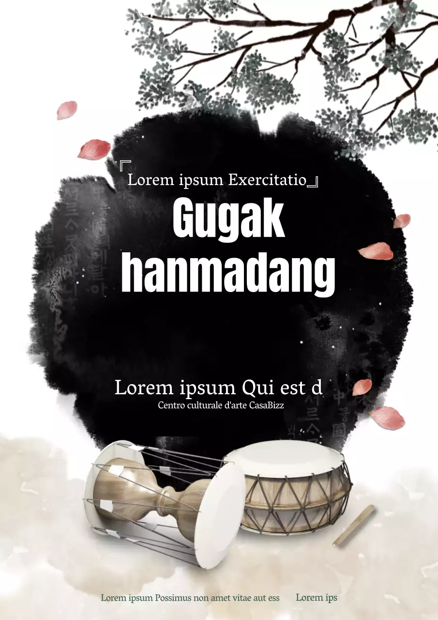 Semplice poster di auguri per il nuovo anno in bianco e nero