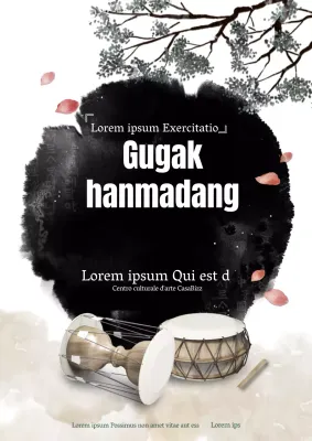 Semplice poster di auguri per il nuovo anno in bianco e nero