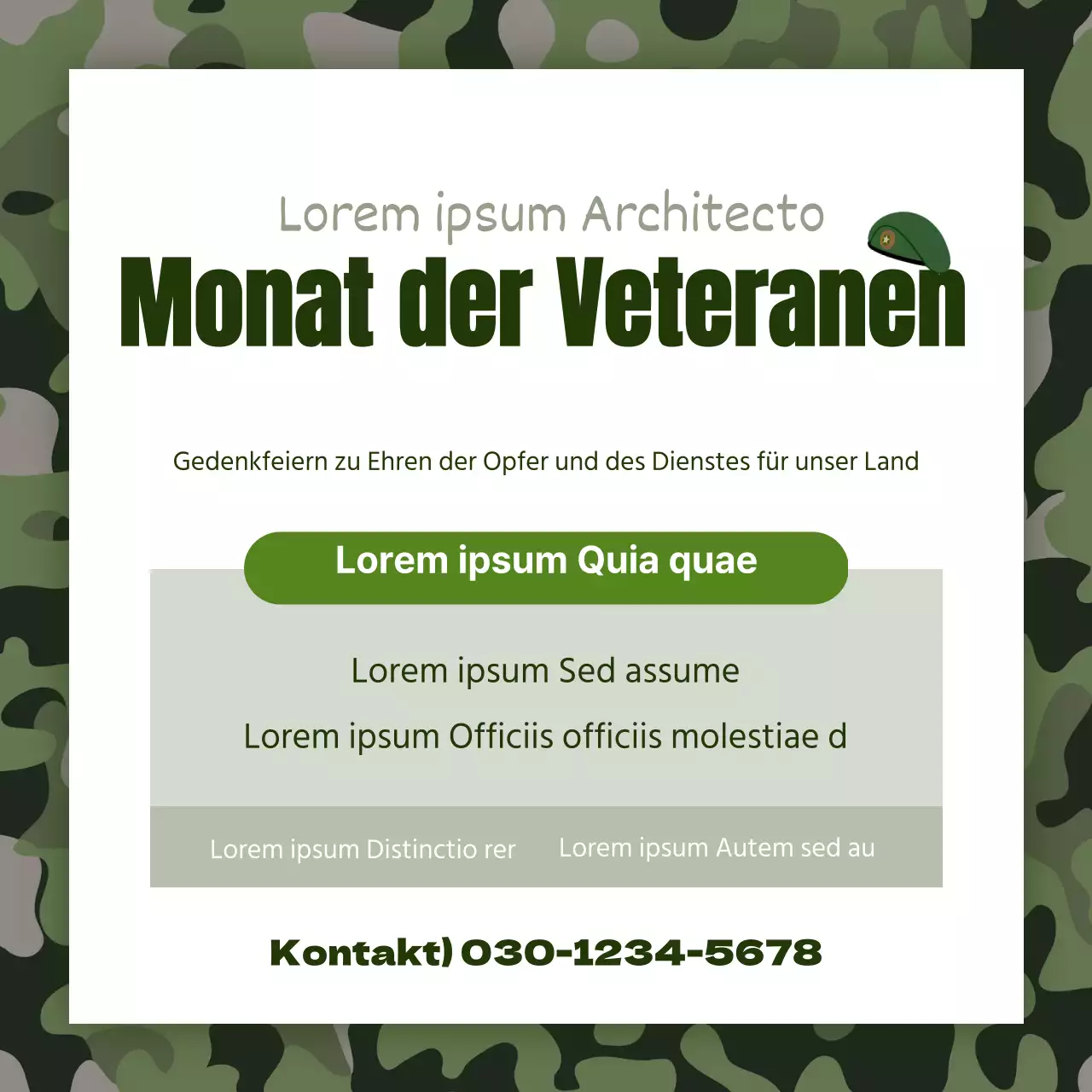 Monat der Veteranen