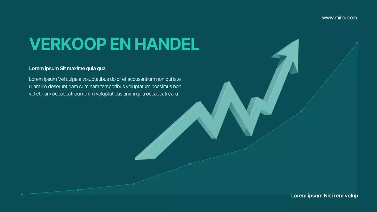 Een prospectus van een makelaarskantoor in mint en wit met geometrische vormen