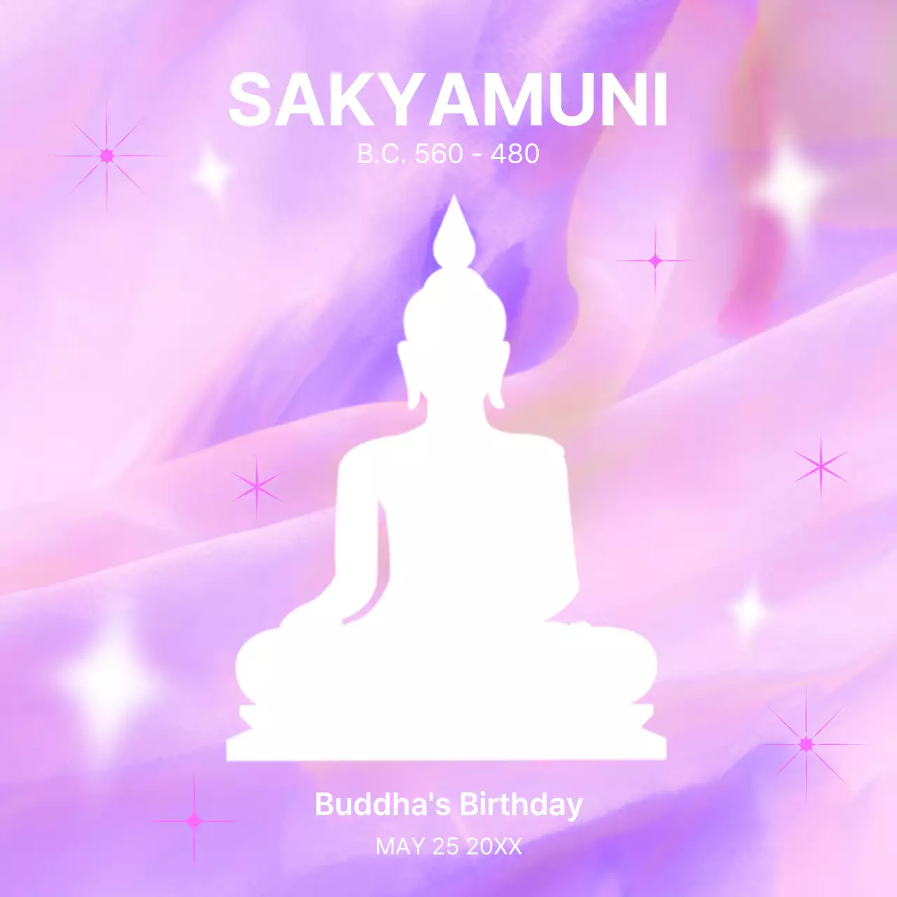 핑크 미니멀 부처상 발표 소셜 미디어 게시물