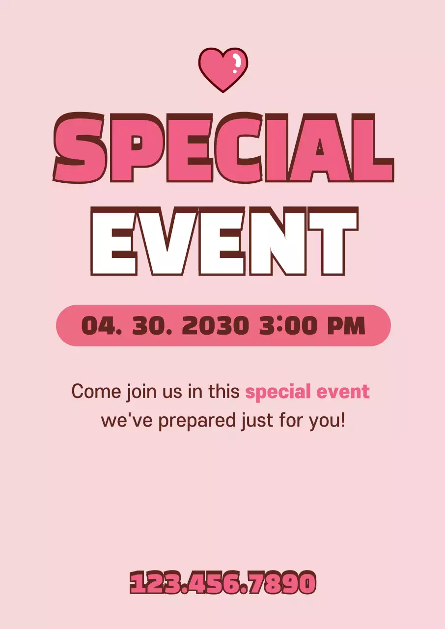 Pink Trendy Event Announcement Poster