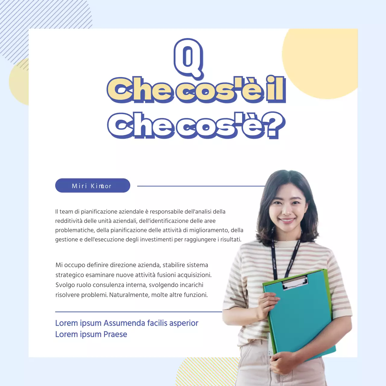 Reclutamento moderno in azzurro e giallo