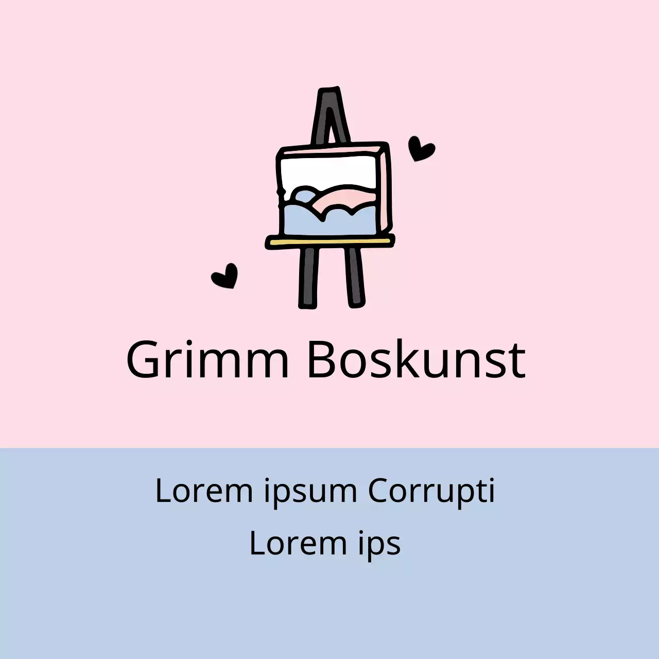 Roze Blauw Illustratie Kunst School Art Promotie