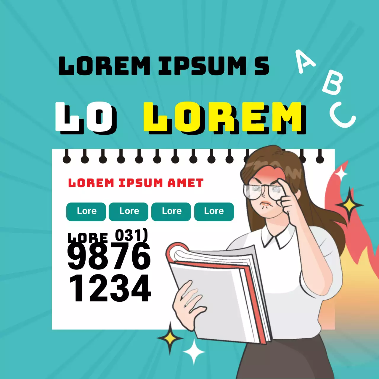 Blauw schetsboek illustratie schoolreclame