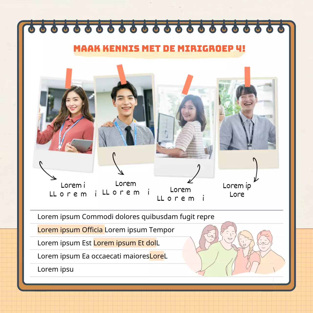 Beige Nieuwe medewerkers CardNews