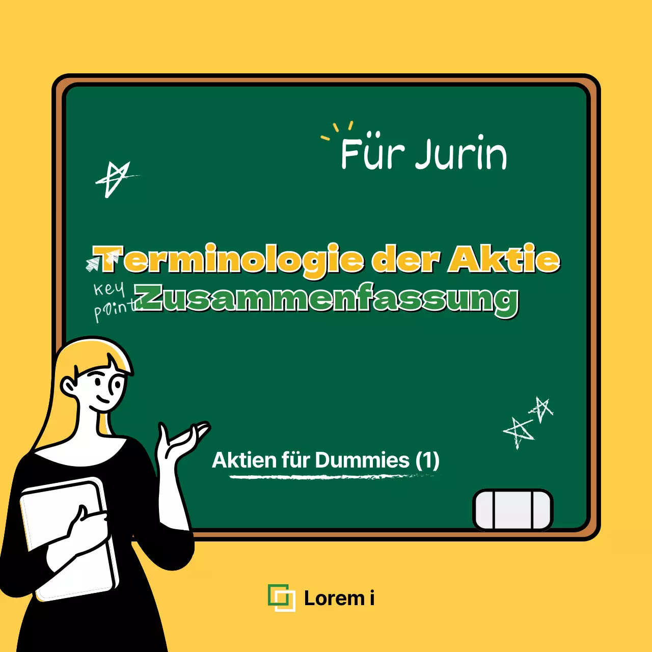 Aktienbegriffe in gelb Securities Finance CardNews